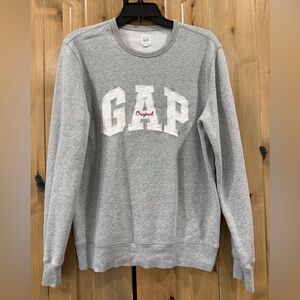 GAP Men's Gray Crewneck Sweater with Logo